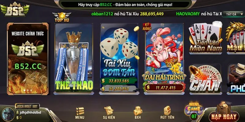 Cổng game t&agrave;i xỉu B52 được biết đến l&agrave; một nơi được cộng đồng người chơi